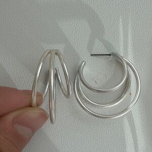 Madewell Silver Hoop Earrings